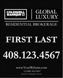 Coldwell Banker Global Luxury 30x24 Inch Sign Panel